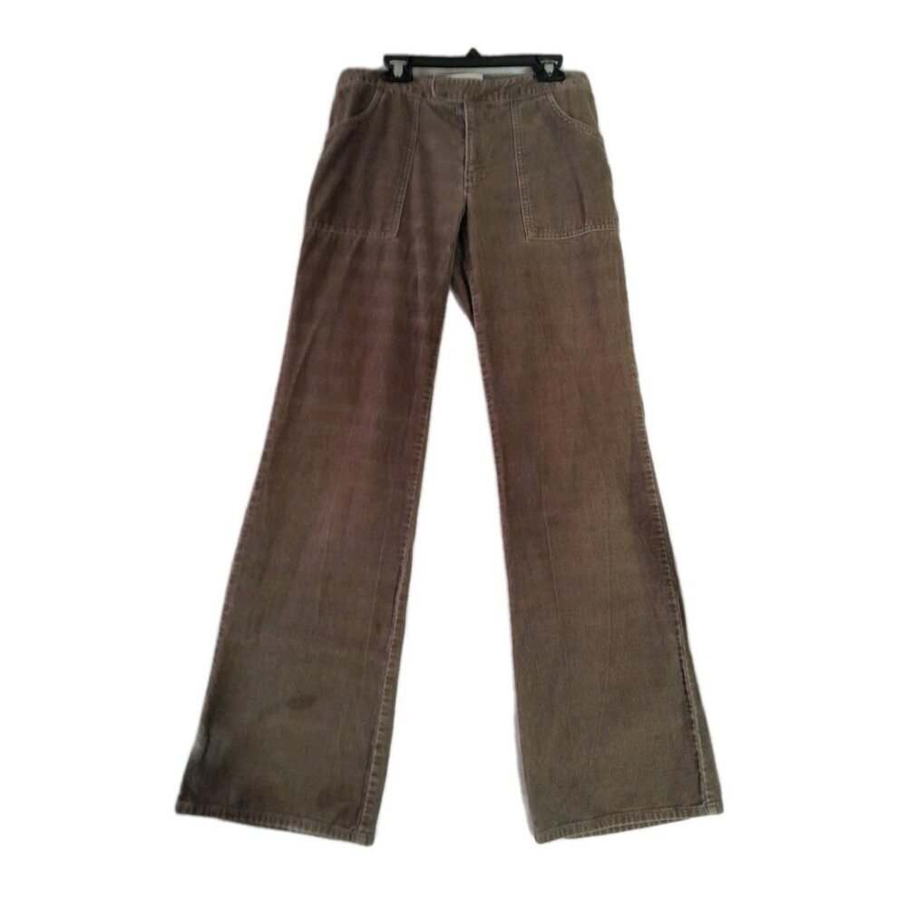 Vintage Gap Womens Corduroy Pants Y2K Flare Retro Outdoor School Size 2 Brown